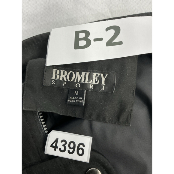Womans Bromley Sport Winter Coat Medium Black Thermolite Full zip Snap Front - Picture 3 of 9